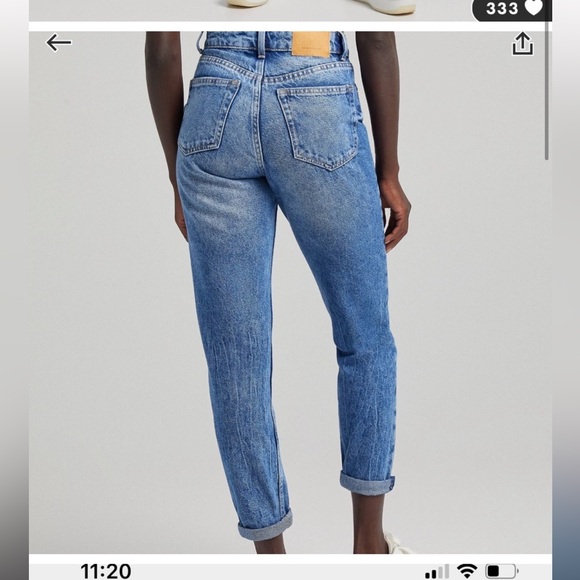 Bershka Mom Jeans Denim Premium Cropped 00 - Picture 3 of 8